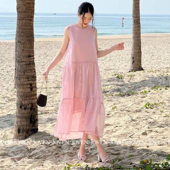 JOVEN Đầm Dài 3 Tầng Chất Organza Sang Trọng Nữ Tính
