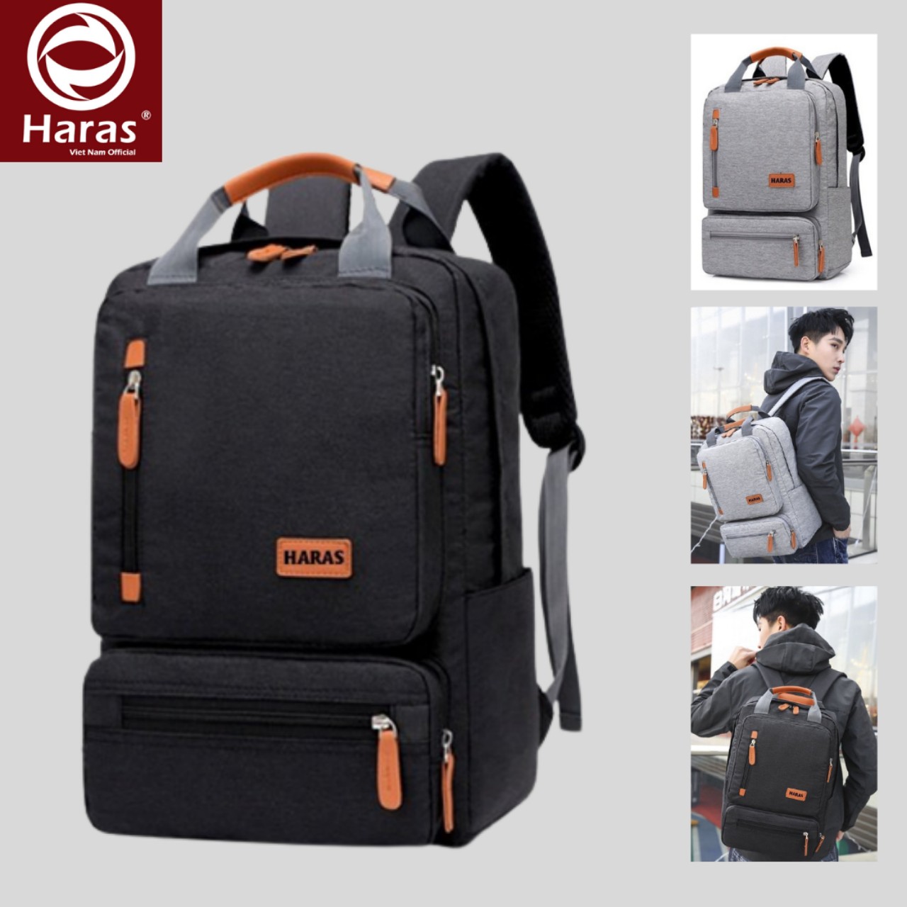 Balo laptop thời trang cao cấp haras hr262, hàng chính hãng - freeship