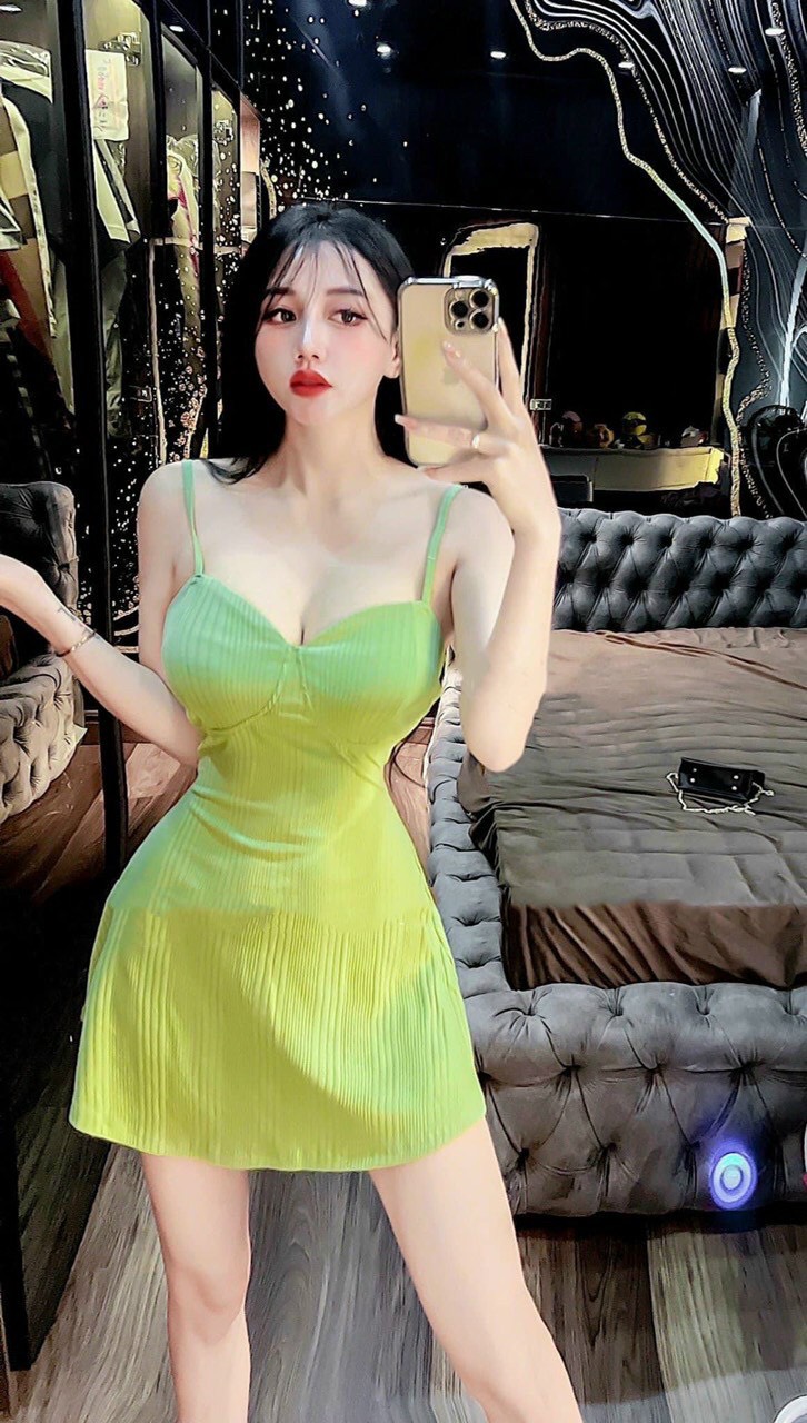 Đầm cúp len quảng châu cao cấp, đầm đi biển siêu xinh D276