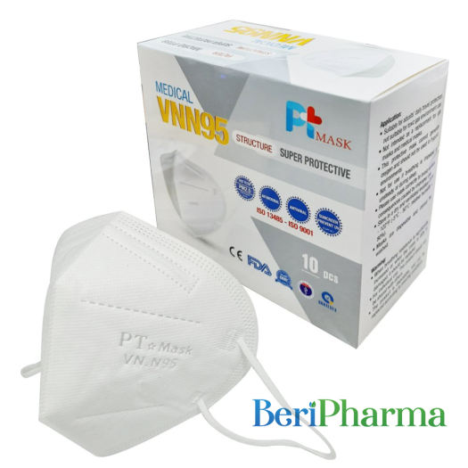 PT Mask VNN95 Khẩu Trang Kháng Khuẩn Không Van Thở - 5 Lớp (1 Cái)