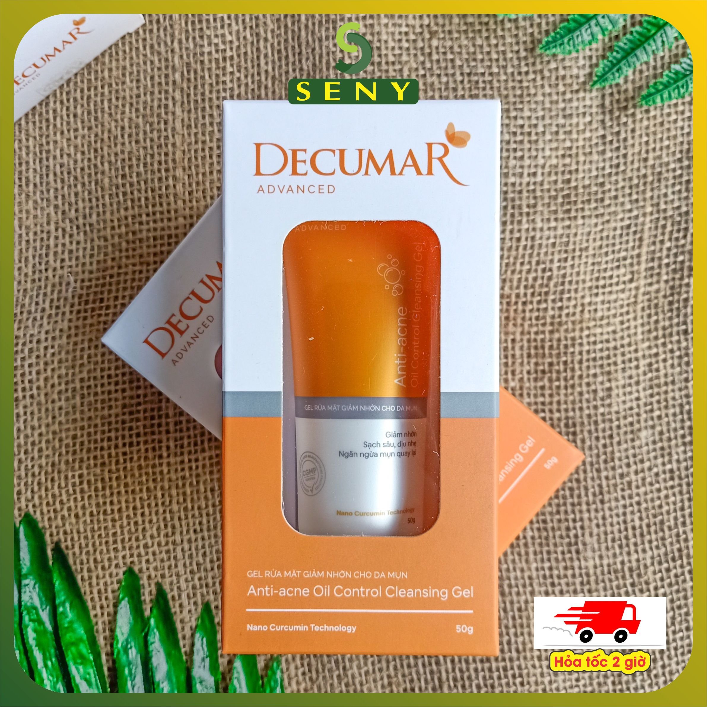Sữa rửa mặt giảm mụn dạng Gel Decumar Advanced 50gr kiểm soát nhờn mụn sáng da mịn màng