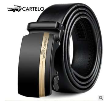 DÂY LƯNG DA THẬT CHÍNH HÃNG-Thắt lưng nam da thật, dây nịt nam da bò, dây nịt nam da thật, dây lưng nam da bò, dây lưng nam da thật, thắt lưng nam da bò cao cấp, dây lưng da nam dây nịt da nam CARTELO rộng 35mm khóa tự động - MYGOOD