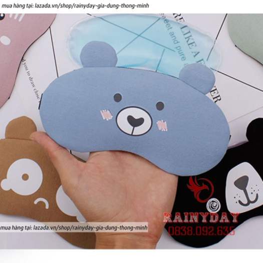Miếng bịt mắt ngủ có gel, đồ bịt mắt che mắt khi đi ngủ có túi nước làm mát cute dễ thương