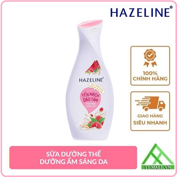 Sữa Dưỡng Thể Trắng Da Yến mạch và Dâu tằm Hazeline chai 230g
