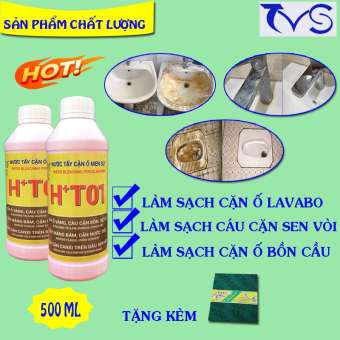 Nước tẩy ố vàng men sứ,bồn cầu,lavabo,tẩy cặn canxi đầu vòi nước,vòi sen HT01 (CỰC MẠNH),đánh bay cặn ố lâu ngày!