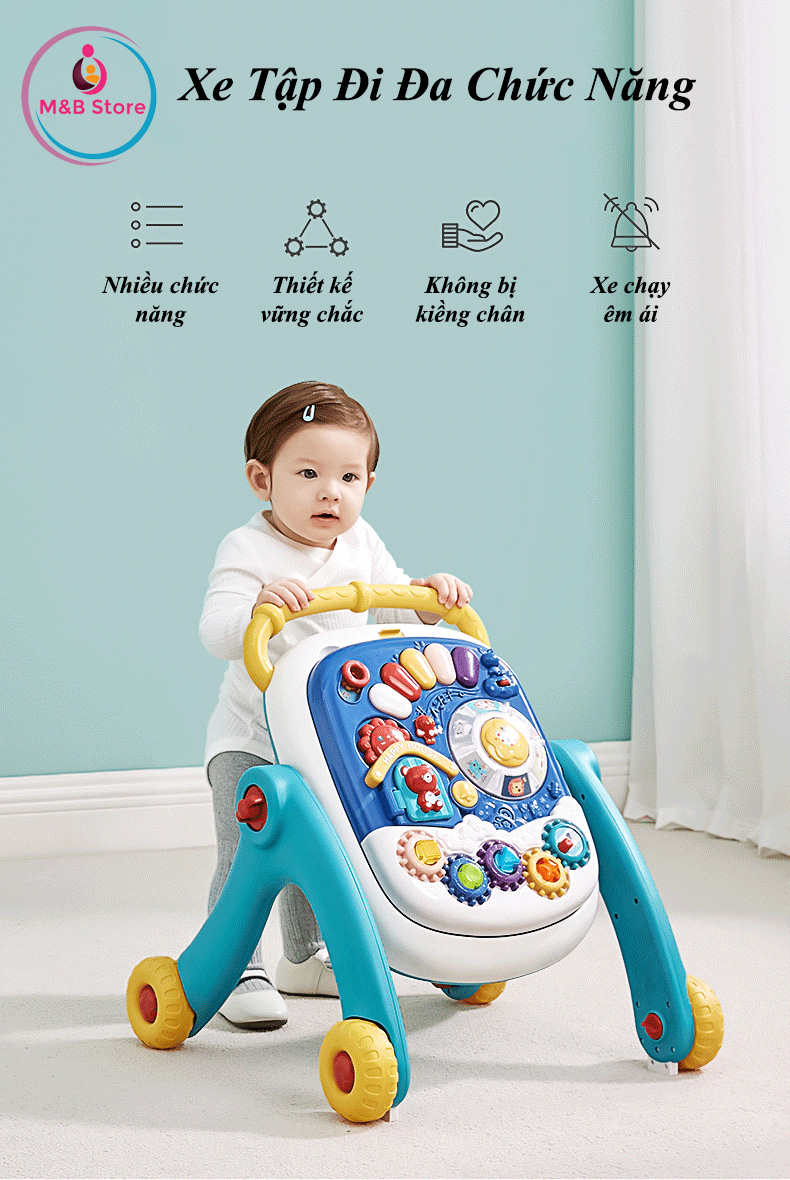 Xe tập đi đa chức năng, bàn nhạc có thể tách rời - kub