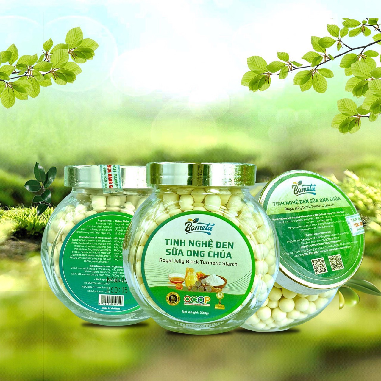 Tinh nghệ đen sữa ong chúa - thương hiệu bometa