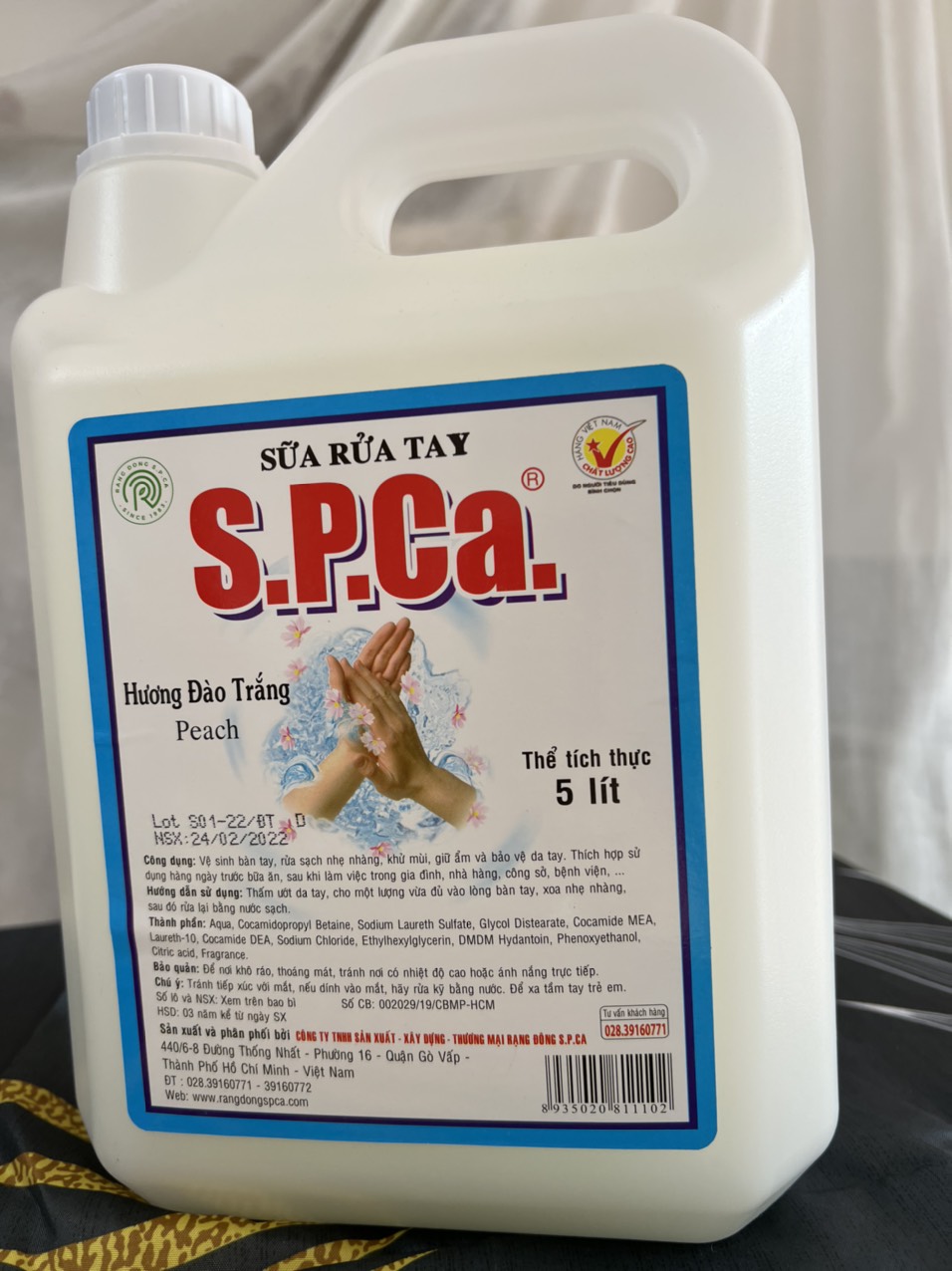 Nước rửa tay can to 5lit, nước rửa tay công nghiệp