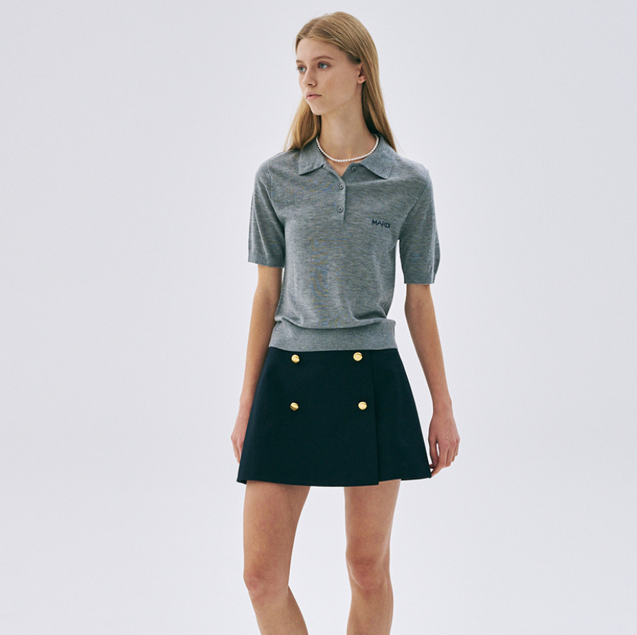 CHEMISE SLIM EN TRICOT MARDI MERCREDI PIQUET (Nouveauté 2025)