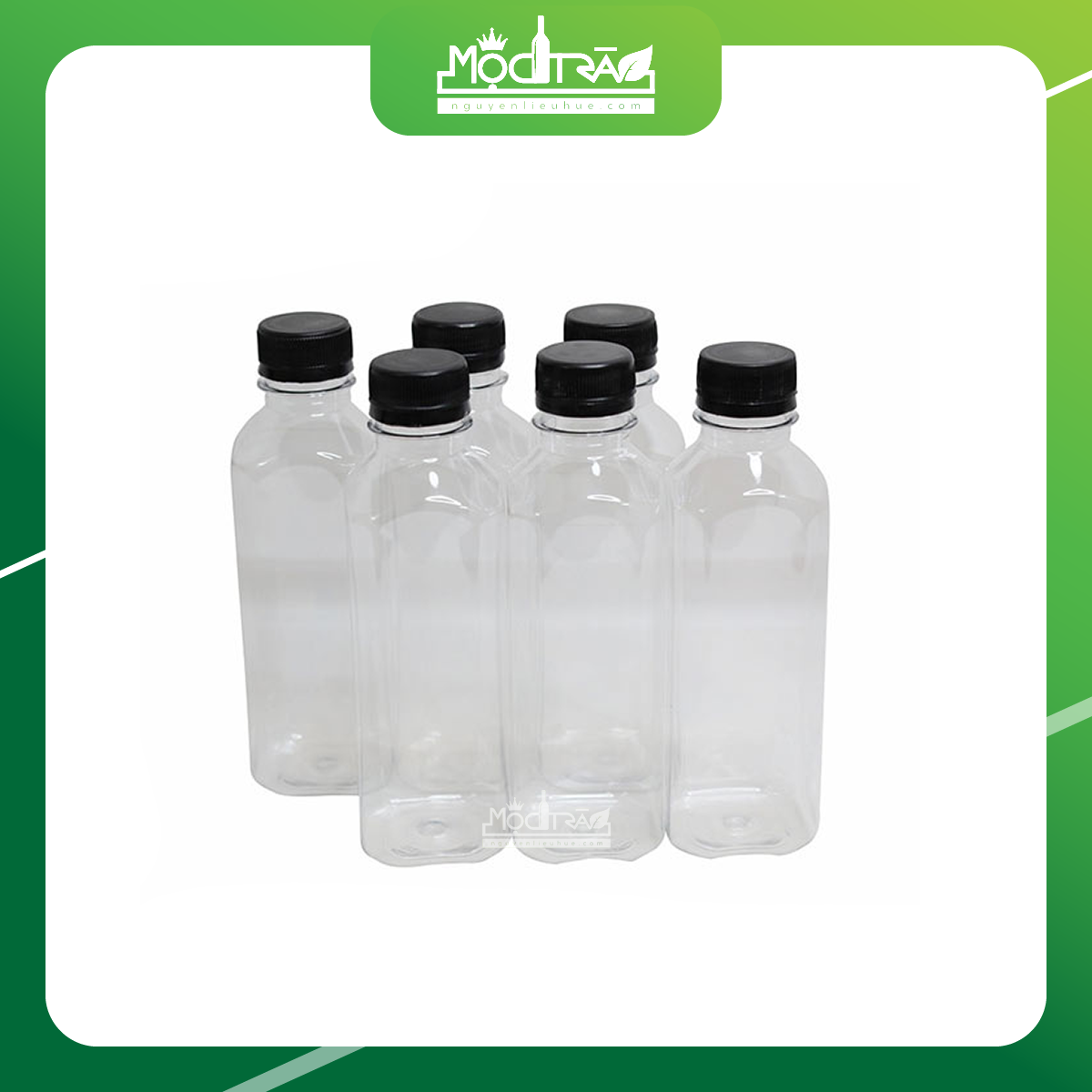 Chai nhựa vuông đựng trà sữa, sữa chua, chè dưỡng nhan 330ml/chai