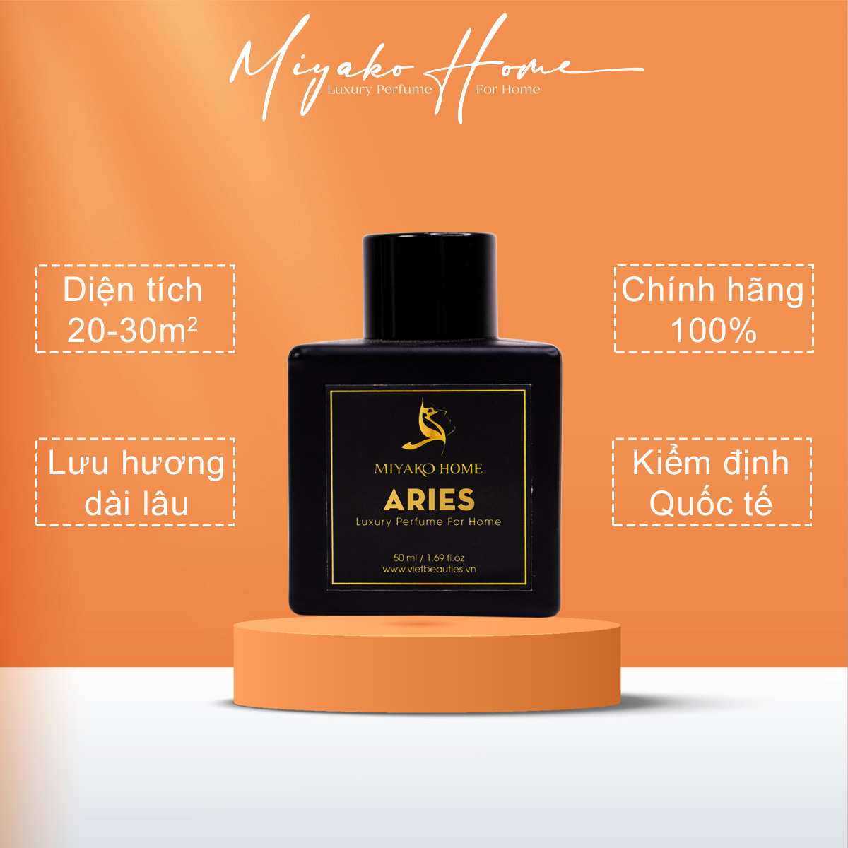 Tinh dầu thơm phòng MIYAKO HOME Aries, tinh dầu khuếch tán dupe nước hoa Tomford Orchid