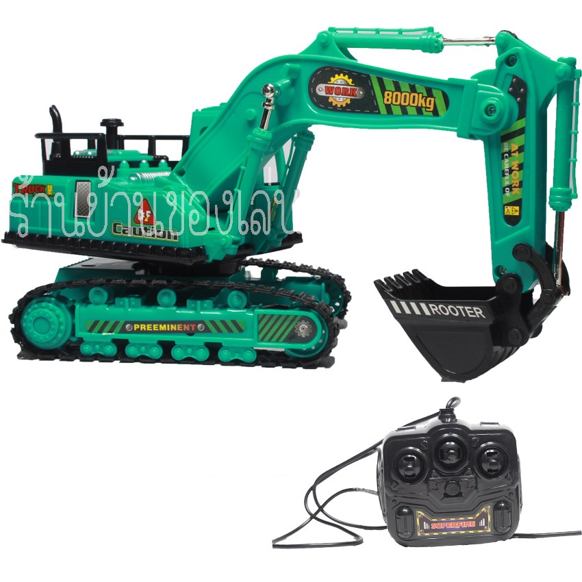 KNKTOY รถก่อสร้าง แมคโค บังคับมีสายเชื่อมต่อ DF1002-A ราคา 293 บาท*ส่งฟรี