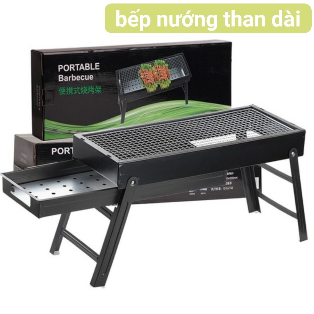 Bếp nướng than dài có vỉ nướng nhỏ gọn size 60x23x32cm-BếpBếp nướng than hoa dài siêu tiện cho mọi gia đình,Bếp nứớng gia đình-Bếp nướng than dài hình chữ nhật gấp gọn chuyên dùng cho dã ngoại du lịch ngoài trời lò nướng