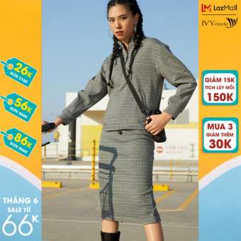 Áo thun nữ cổ cao IVY moda MS 58B9018