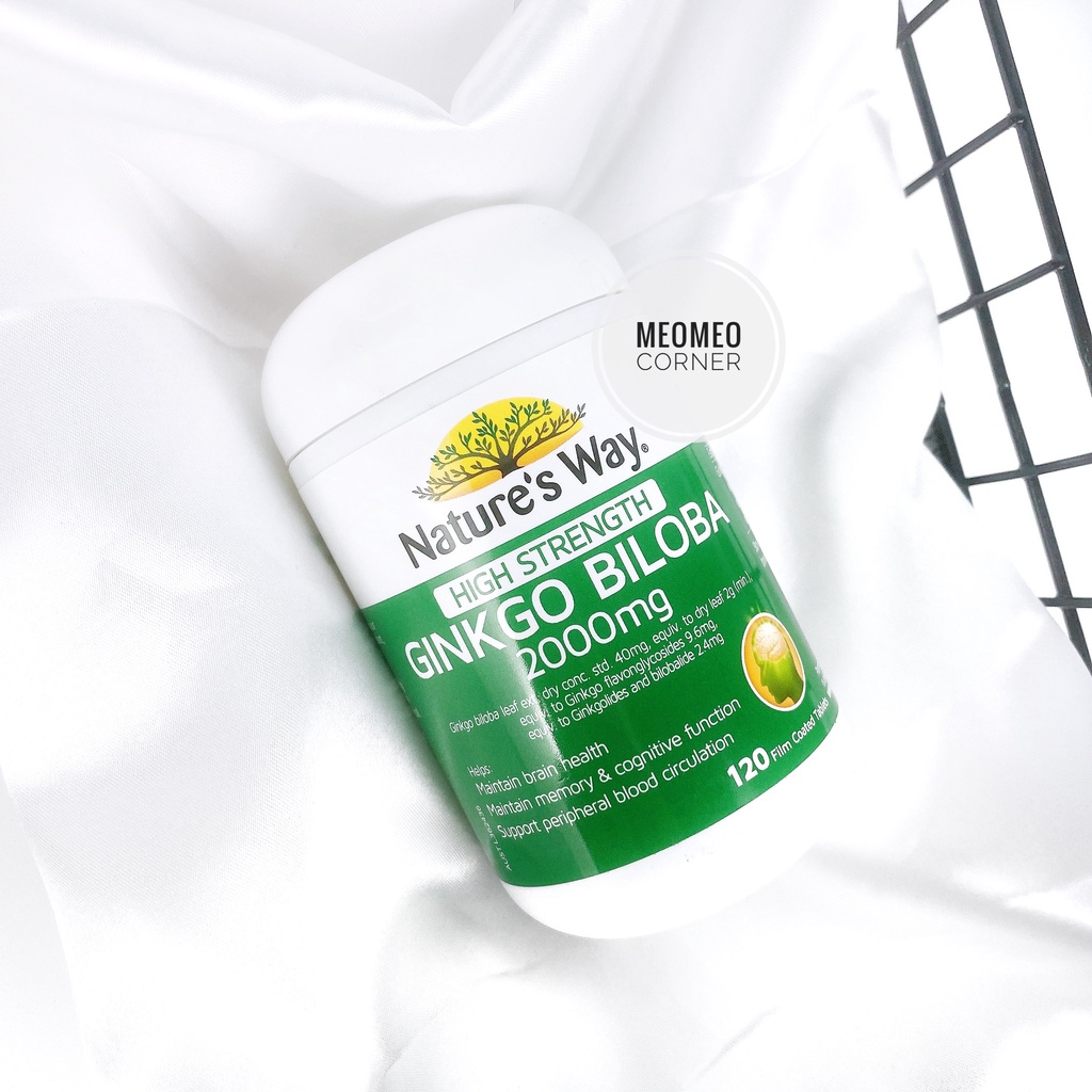 Bổ não nature's way ginkgo biloba 2000mg 120 viên úc