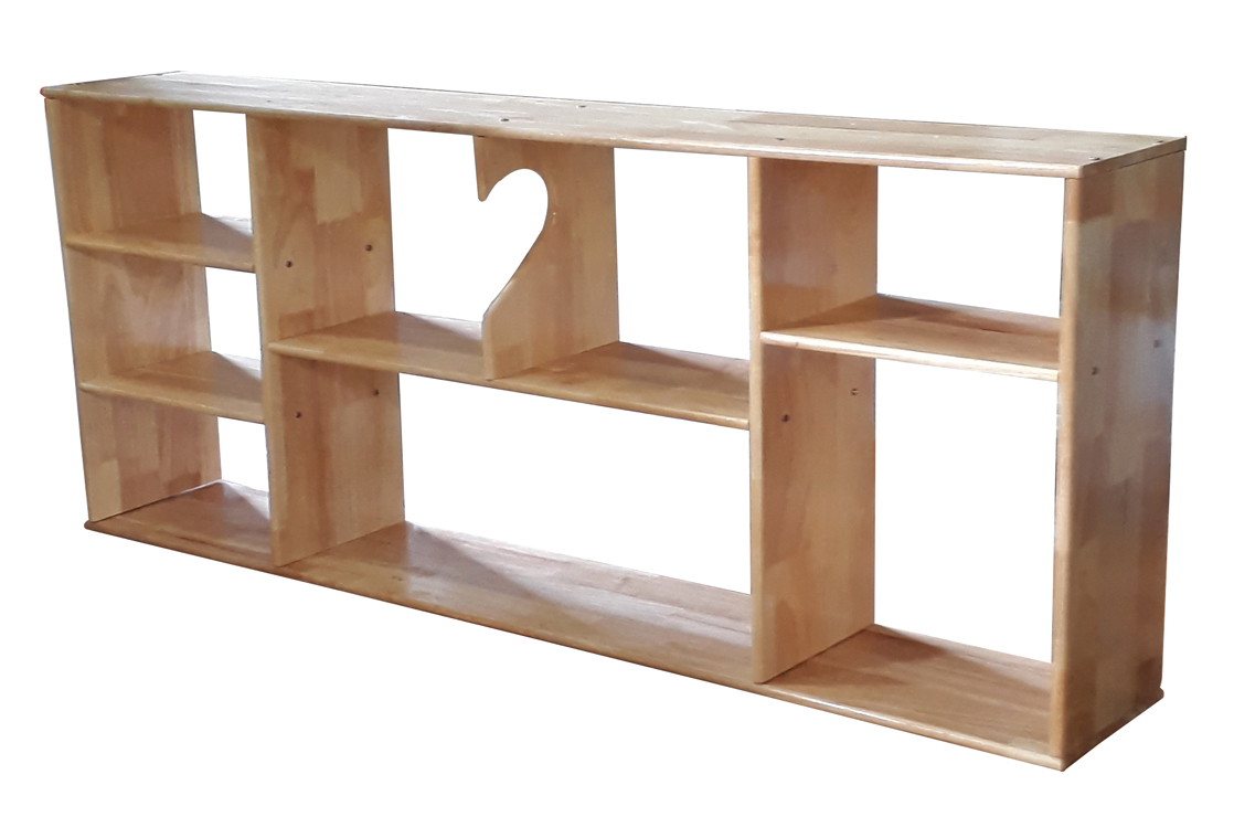 [HCM]Giá sách treo tường rộng 120cm bằng gỗ (Màu tự nhiên)