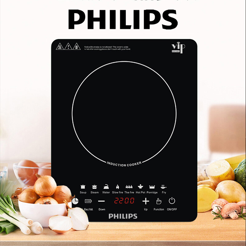 Philips เตาแม่เหล็กไฟฟ้า รุ่น ETD29KC 2200 W (ซื้อเตาไฟฟ้าส่งหม้อซุป)