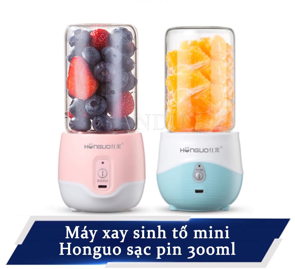 Máy xay sinh tố mini cao cấp 6 lưỡi honggo bảo hành 12 tháng