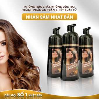DẦU GỘI NÂU TÓC SIN HAIR 500ml NHẬT BẢN DẦU GỘI NHÂN SÂM PHỦ TÓC BẠC SIN HAIR