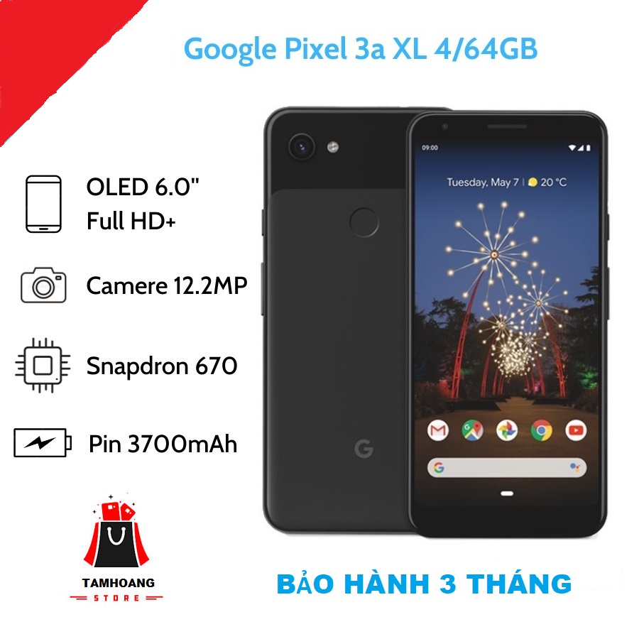 Điện thoại pixel 3AXL 1 & 2sim ram 4/64gb máy cực đẹp siêu camera