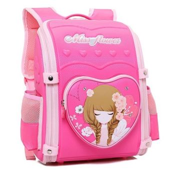 Sỉ- Balo chông gù cao cấp cho bé gái màu hồng đậm cho học sinh cấp 1