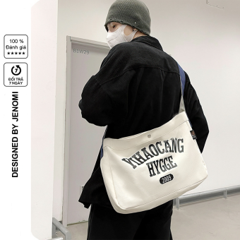 Túi Đeo Chéo Nam Nữ Unisex Vải Canvas Đi Học, Đi Chơi Balo Cặp Đeo Chéo Siêu To Bên Ngoài Có Khóa TX35