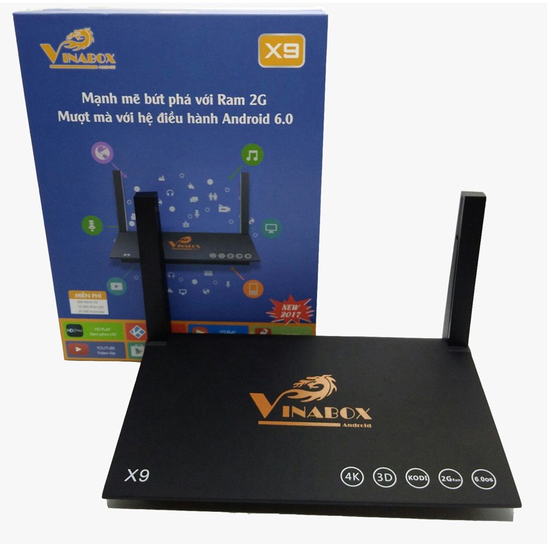 Android tv box vinabox x9 - hàng chính hãng