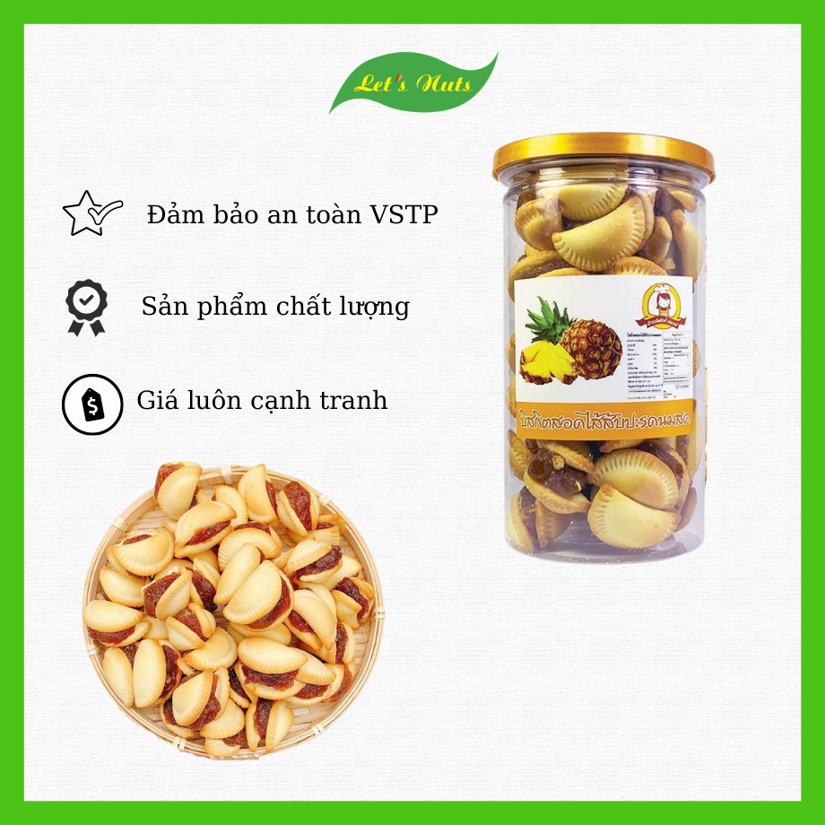 Bánh sò khóm thái lan 320gr - đồ ăn vặt hutohouse
