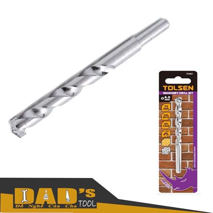 Mũi khoan tường đuôi tròn 3 đến 10mm - tolsen 75460/78