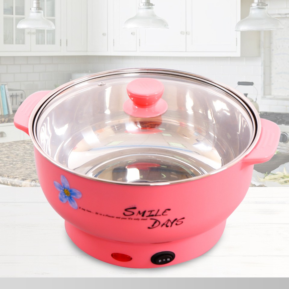 Nồi lẩu điện mini, lẩu đa năng gia đình đủ size, nồi nấu mì, Bếp ăn lẩu gia đình, có 3 lớp chống bỏng, tiện sử dụng, tiết kiệm điện năng