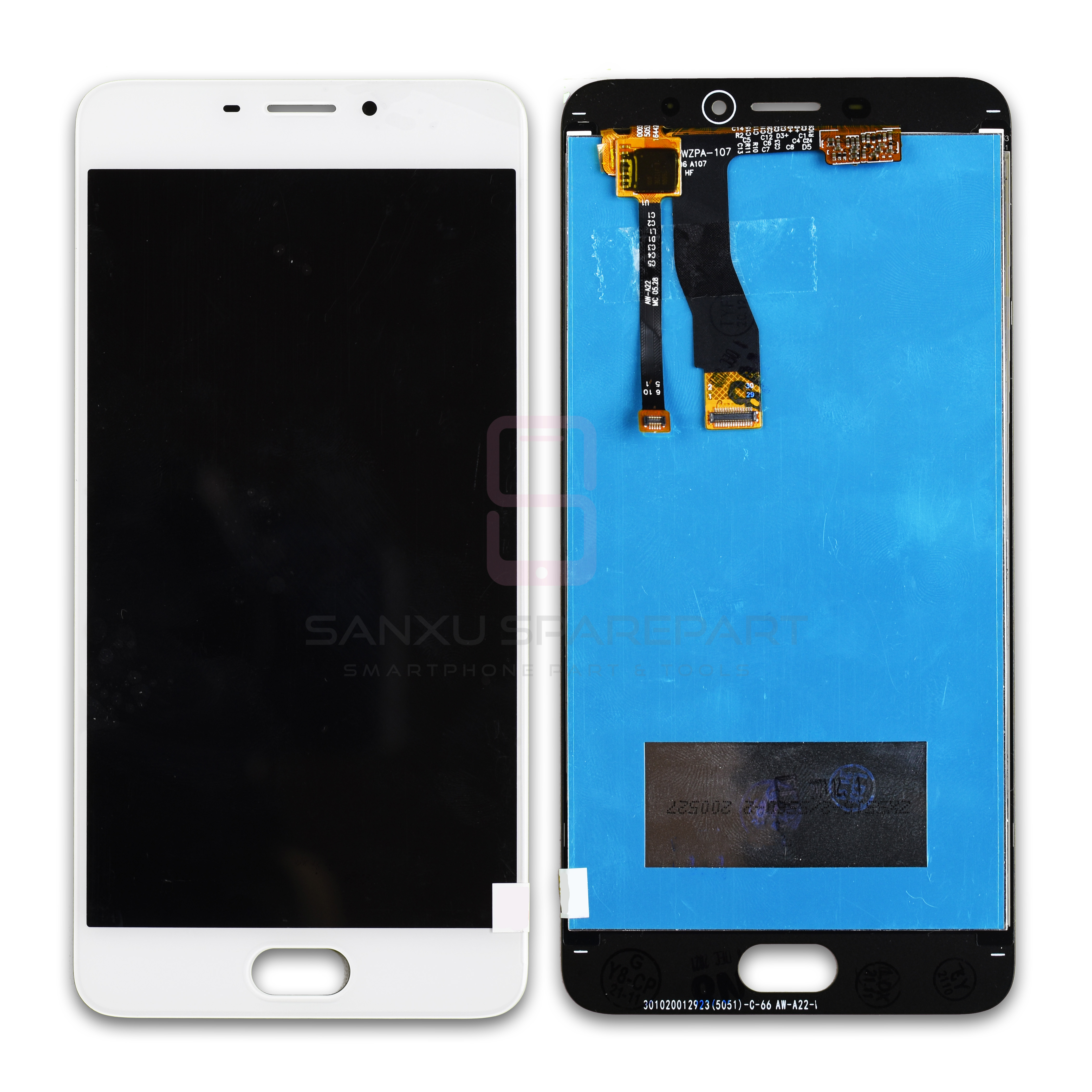 LCD TOUCH SCREEN DISPLAY MEIZU M5 NOTE WHITE BIANCO ASSEMBLATO MEILAN BLUE CHARM