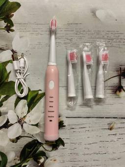 Bàn chải điện sóng âm kèm 4 đầu chải