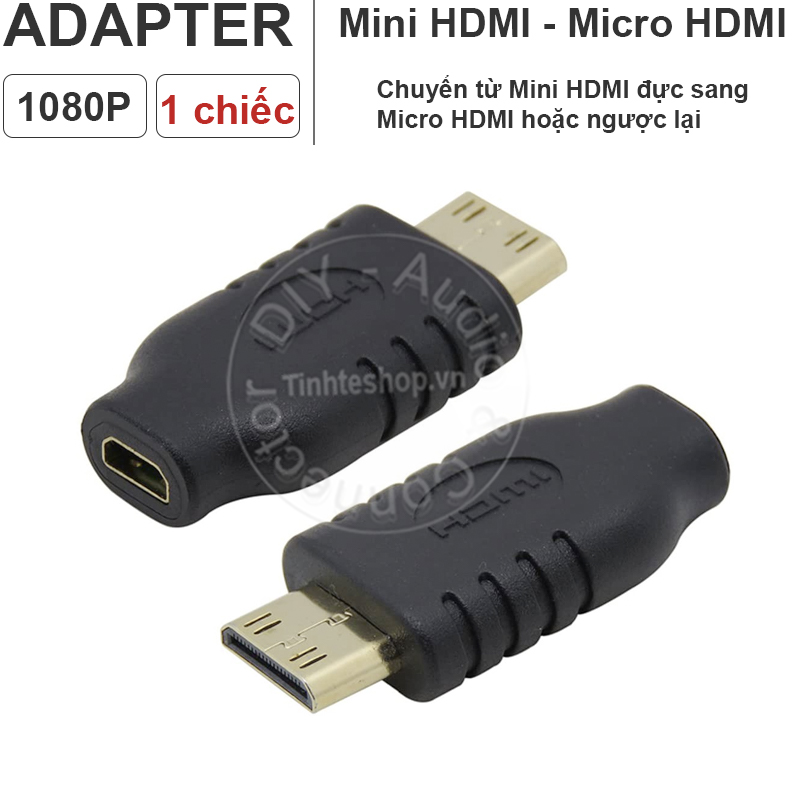 Đầu chuyển mini hdmi sang micro hdmi 1 chiếc - micro hdmi female to mini hdmi adapter