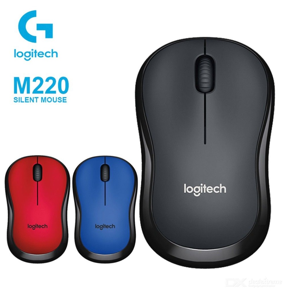Chuột không dây logitech silent , Chuột không dây, chuột máy tính, chuột gaming Logitech M220 Silent giảm ồn - USB 2.4GHz, pin 18 tháng, thiết kế thuận 2 tay, phù hợp PC/ Laptop