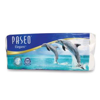 Giấy vệ sinh Paseo Dolphin 10 cuộn 4lớp siêu mịn, hoa văn cá heo độc đáo