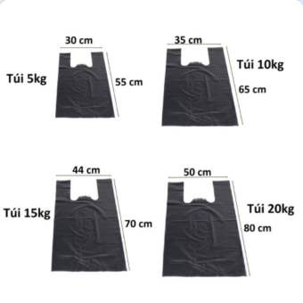 1kg Túi nilon đen gói hàng Túi bóng đen đựng rác các loại dầy