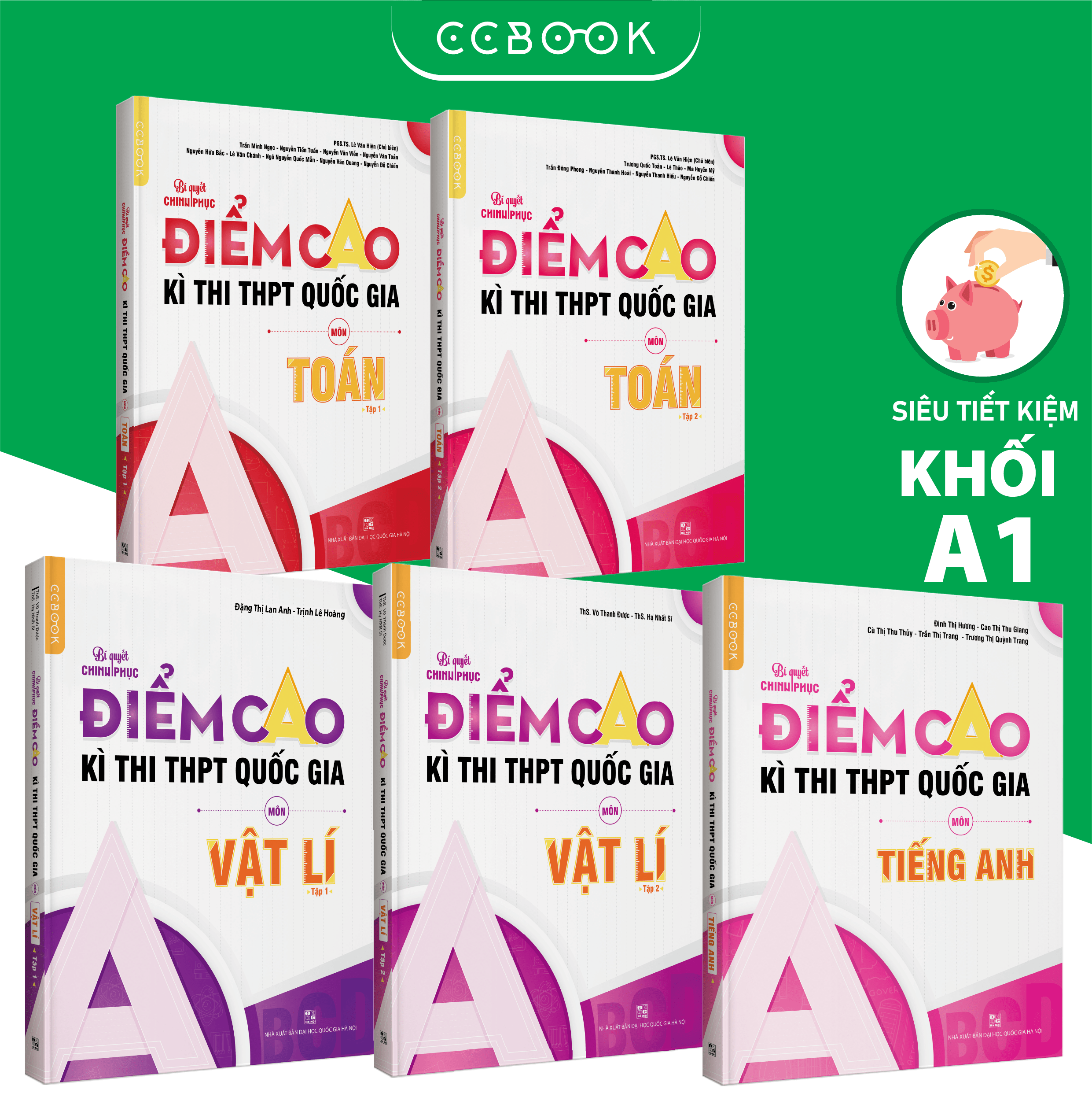 Sách – Combo lớp 12 khối A1 Bí quyết chinh phục điểm cao kì thi THPT quốc gia – Toán Lí Anh – Chính hãng Ccbook