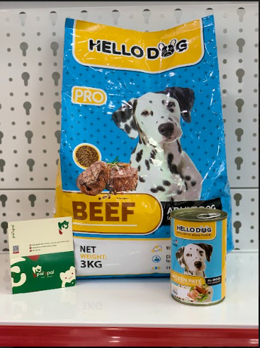 Hello Dog - Thức ăn hạt cho chó trưởng thành vị thịt bò 3kg