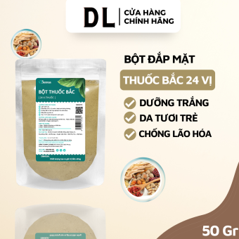 Bột Đắp Mặt Nạ Thuốc Bắc Dưỡng Da Giảm Mụn và Trẻ Hóa 50Gr Obaxua
