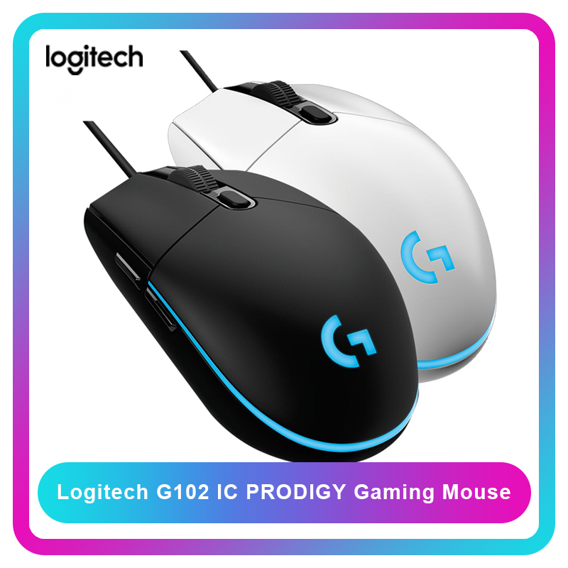 Chuột có dây gaming logitech g102 gen2 lightsync - chuột logitech g102 - bộ xử lý arm 32 bit bên trong dpi từ 200 - 8000 thiết kế đối xứng cơ bản led rgb 16.8 triệu màu đồng bộ lightsync - bảo hành 1 năm .