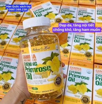 Hộp 300v dùng 6tháng- Tinh dầu hoa anh thảo Hàn Quốc- Giúp phụ nữ duy trì thanh xuân