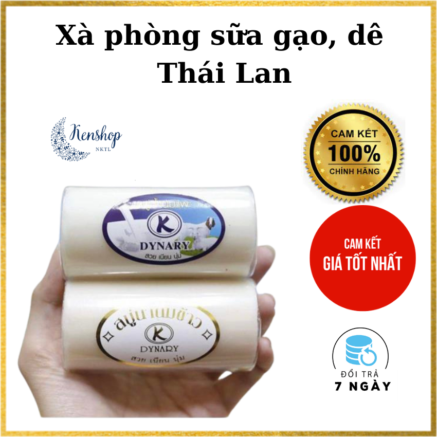 COMBO 12 Xà phòng sữa gạo, xà phòng sữa dê rửa mặt trắng sáng Thái Lan xà bông cám gạo xà phòng gạo xà bông dê xà phòng dê 65g