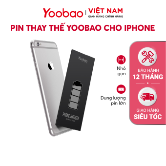 Pin Thay Thế Standard YOOBAO Điện Thoại IPHONE | Bảo Hành 1 Năm |  Kích Thước Vừa Vặn | Sạc Nhanh Chóng Và An Toàn.