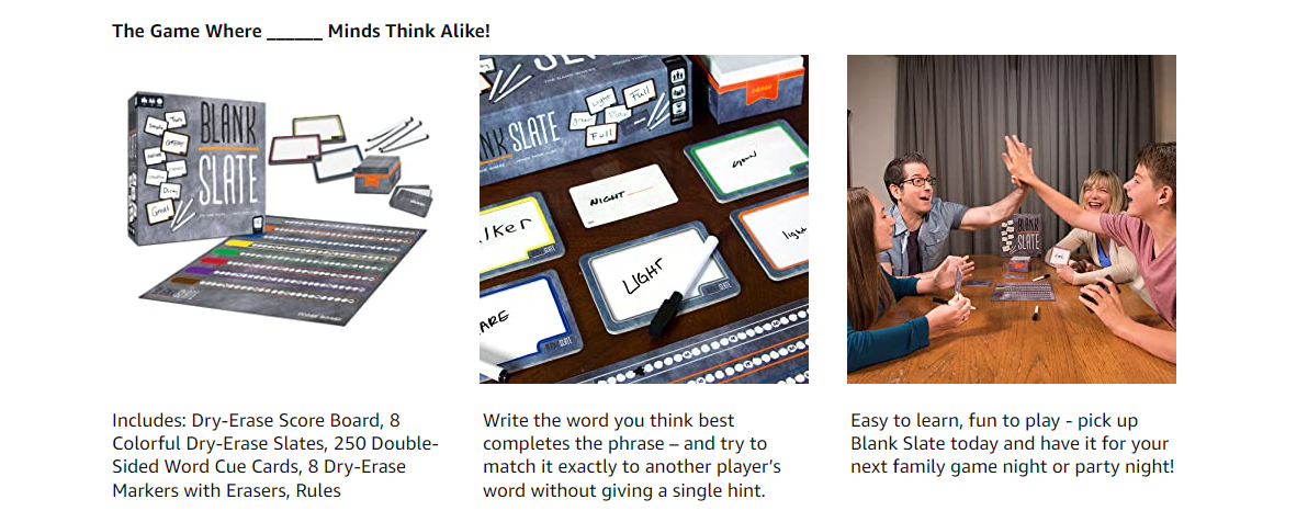  BLANK SLATE™ - The Game Where Great Minds Think Alike