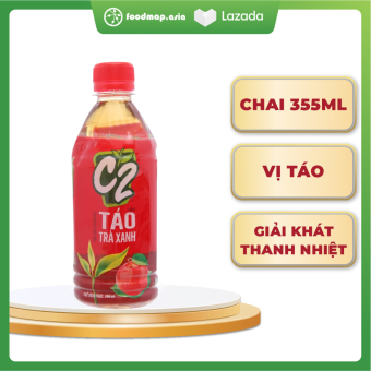Trà Xanh C2 Hương Táo- Chai 355ml - Foodmap