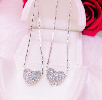 Dây chuyền nữ thời trang, dây chuyền đính đá pha lê cao cấp sáng lấp lánh mạ bạch kim thiết kế siêu tinh tế dễ thương Trang Sức GADO DL065 - làm quà tặng bất ngờ vô cùng ý nghĩa