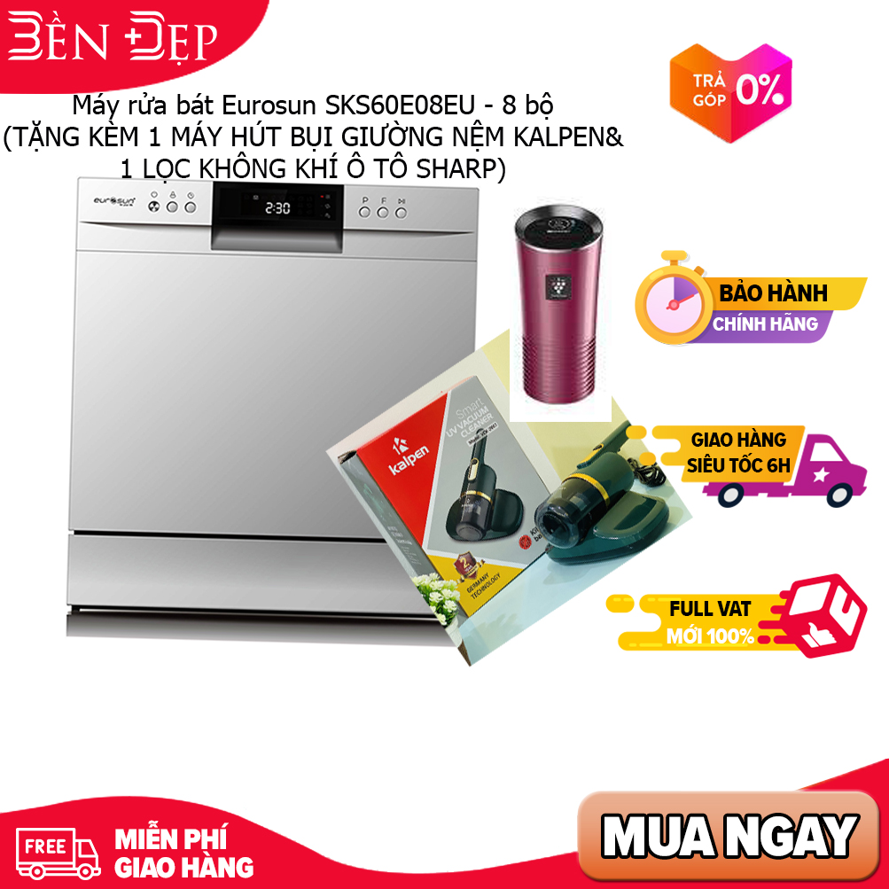 [TRẢ GÓP 0%] Máy rửa bát Eurosun SKS60E08EU - 8 bộ  (Giá áp dụng giao tại HN, HCM& các tỉnh liên hệ shop)