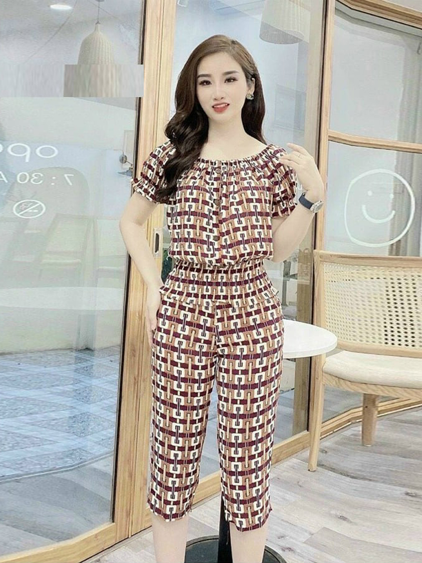 Bộ lụa đẹp b25 trẻ trung năng động,Bộ đồ mặc tại nhà,Mặc đi chơi,Thời trang nữ cao cấp