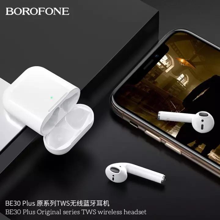 Tai nghe bluetooth không dây true wireless borofone 5.0 be30 plus - chip jl ac6936d - nghe nhạc liên tục trong 3 giờ - định vị iphone - hỗ trợ sạc không dây - chống nhiễm từ - thiết kế thời trang - 7 ngày đổi trả