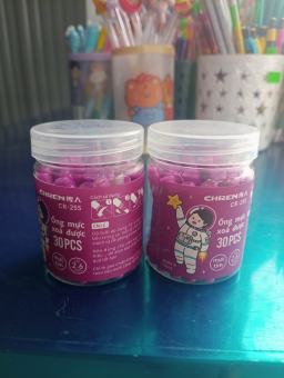 ống mực bút máy xóa được 2.6mm CHREN CR- 255 mực xanh, tím